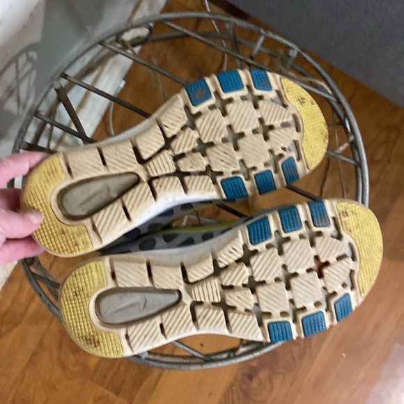 REPOSH,NIKE PRE-LUV TRAINERS KOOL PRINT GRAY,BLUE, YELLOW NIKE CHECK - Picture 4 of 7